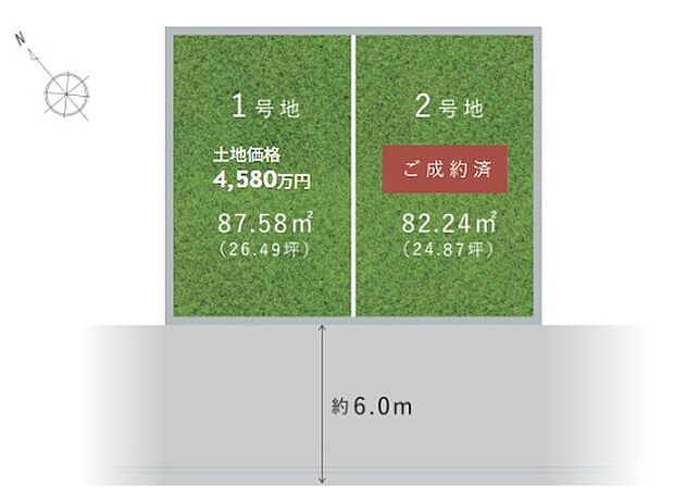 完全自由設計対応の限定2区画。幅員約6.0mの南西道路に面しており、陽光豊かなプランニングが可能です。小中学校、幼保施設、公園が徒歩6分圏内にあり、子育て環境が整っています。