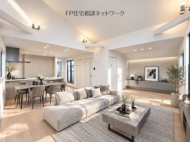 本画像の家具、植栽等はCGイメージで販売価格に含まれず、付帯しません。なお、間接照明工事は有償です。