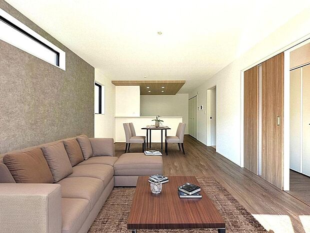 【リビング】■リビング■本画像はAIがCGで家具作成しており、実際の現地に家具は設置されておりません。また、販売価格に家具等は含まれておりません。