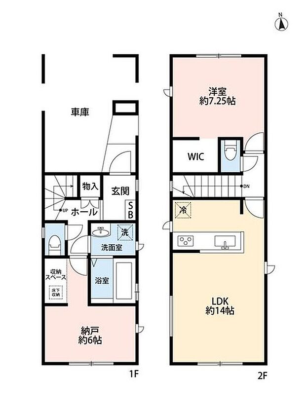 2790万円、1LDK+S(納戸)、土地面積74.72m2、建物面積85.29m2 車庫付き☆南向きで陽当たり良好^^約6帖の納戸付き◎主寝室には大きな荷物の収納にも便利なWIC付き^^
