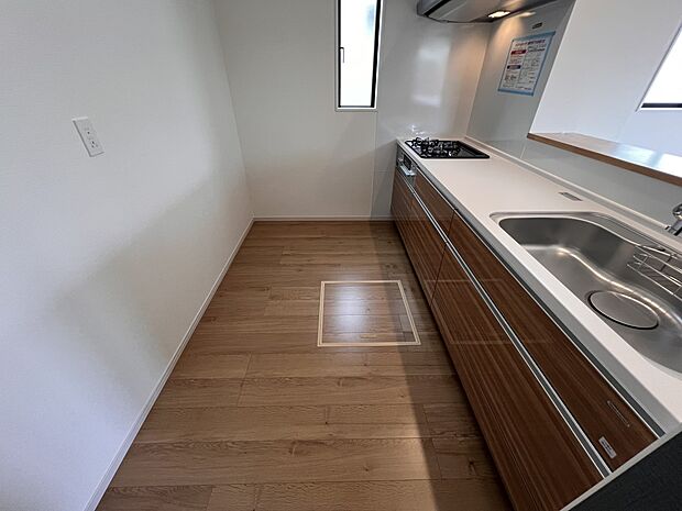 リビングを一望できる対面式システムキッチン 食洗機・浄水器付き(同仕様)