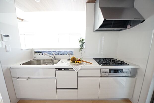 扱いやすいシステムキッチンで毎日のお料理もはかどります 食洗機・浄水器付き(1号棟同仕様)