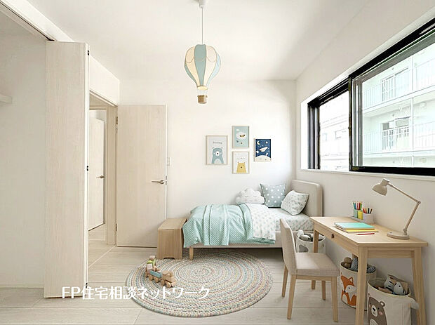 （B号棟）洋室～本画像はAIがCGで家具・小物作成しており、実際の現地に家具等は設置されておりません。また、販売価格に家具等は含まれておりません。