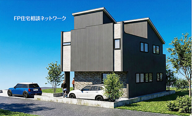 【~完成予想図~】深く豊かな緑と爽快な青い空を感じる、まるで杜の中に暮らすような心地よさを存分に堪能いただける邸宅です。最高グレードの設備仕様が標準装備のデザイナーズ住宅で快適で便利な生活をお送り頂ける一品です。