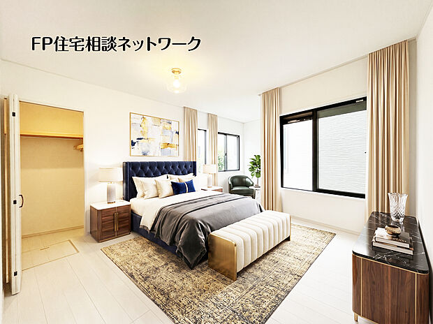 【全室収納付きですっきり快適】本画像はAIがCGで家具や小物を作成しており、実際の現地には設置されておりません。また、販売価格には含まれておりません。