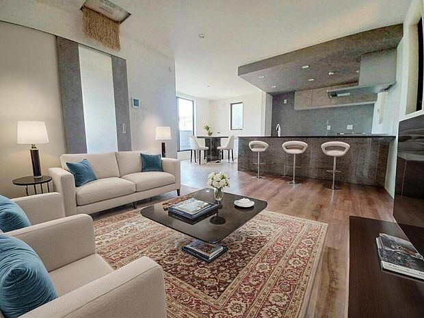 【ＬＤＫ】
約１９．４帖のＬＤＫ。家具はCGです♪(令和７年８月２９日撮影)