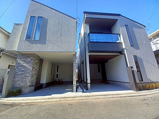 【外観】
ホワイトを基調とした清潔感のある外観は緑豊かな現地と馴染み、落ち着いた毎日をお過ごし頂けます♪