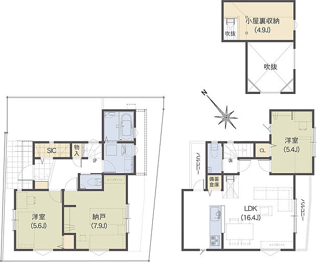 【間取り図】
満ち足りた暮らしをもたらす上質な室内空間