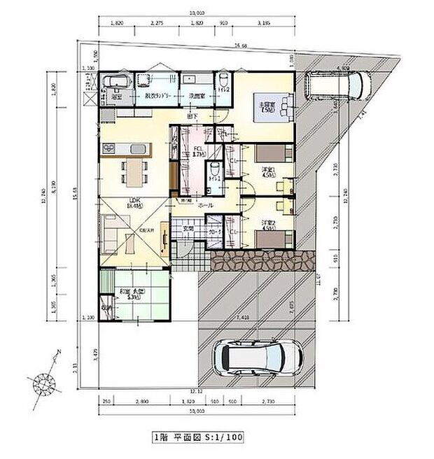 3480万円、4LDK、土地面積227.1m2、建物面積103.51m2 【一部外構工事費を含んでいます】
FCLをお家の真ん中に設け、2方向から出入り可能なため、ご使用いただけやすいCLです☆彡
