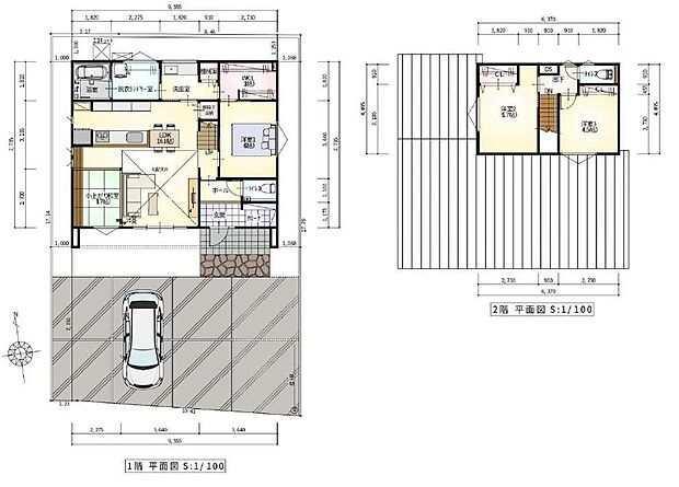 【3LDK】建物南側は道路のため、お部屋に入ってくる太陽の光が多く、ポカポカ暖かいです!1階に1部屋設けているため、将来は1階だけで生活いただけます。
