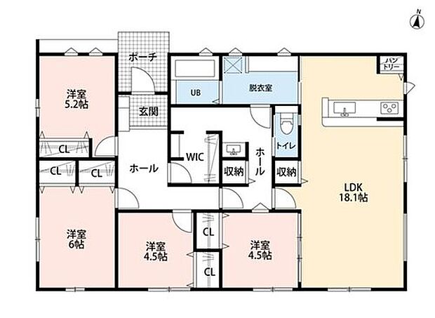 4198万円、4LDK、土地面積263.57m2、建物面積101.85m2 LDK広々約18帖☆生活導線の良い平屋^^
パントリー・洗面室カウンター・ファミリークローク・廊下収納・土間スペース有☆