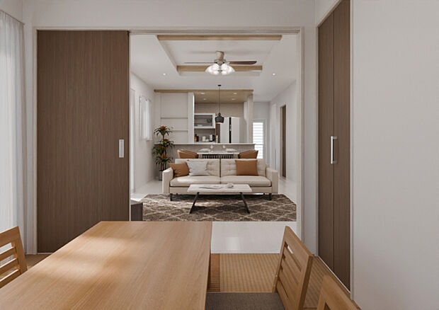 完成予想図（LDK）　※家具等をCGで加工しています。家具付き販売ではございません。