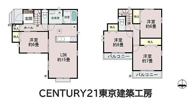 4LDK、土地面積113.44m2、建物面積96.88m2