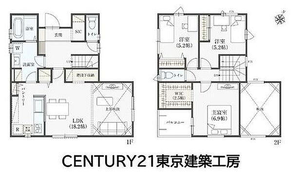 3LDK、土地面積132.33m2、建物面積101.43m2。全居室収納に加え、パントリー・WIC・SICを完備。豊富な収納で住空間をすっきり保てます。家族との会話が弾む対面キッチンも魅力です。