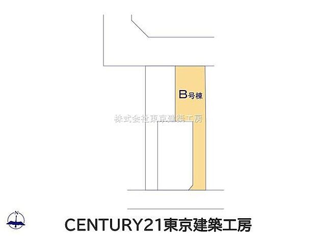 【区画図】静かな生活道路に面した、安心の住まい。車の往来が少なく、小さなお子さまがいるご家族にも優しい、穏やかな環境が整っています。