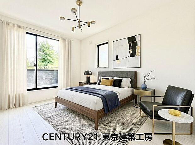【【同施工会社の施工イメージになります】】【同仕様：家具はCGです】
◇２面採光を確保した明るい室内は、風通しも良く、大変居心地の良い空間となっております。爽やかな風を感じて起きる朝は、快適生活の始まりに！