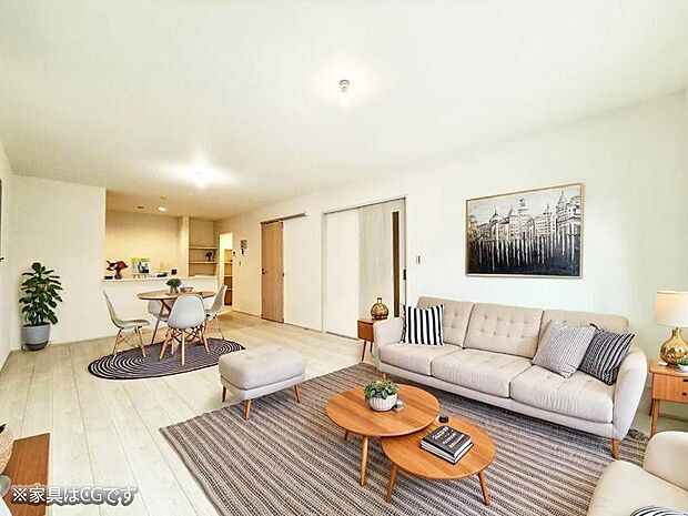 ■心落ち着く場所、ゆったり過ごせるリビング