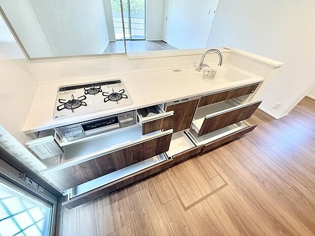 【キッチン】■シンプルで美しく心地よい時間を生むキッチン空間