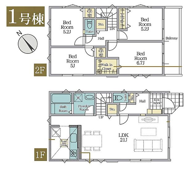 【4LDK】1号棟