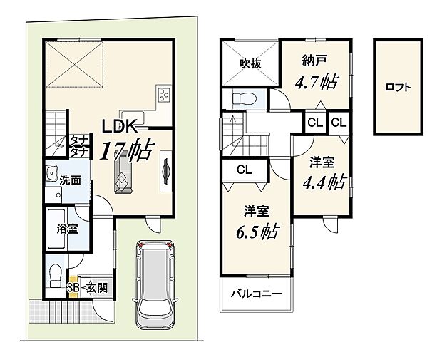 2SLDK/建物面積77.95m2