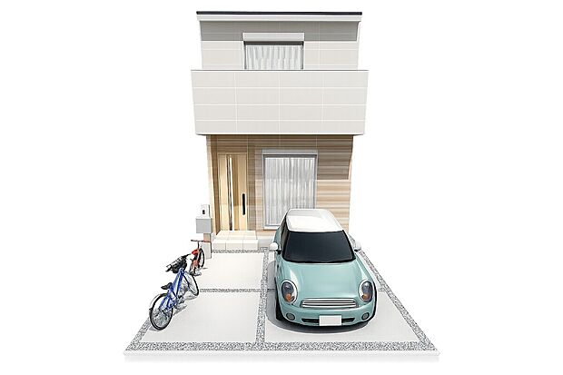 【外観：イメージパース】今なら内観のインテリアスタイルを変更可能です！ ※こちらはまどりを基に作成したイメージパースであり、実際の仕上がりとは異なる場合がございます