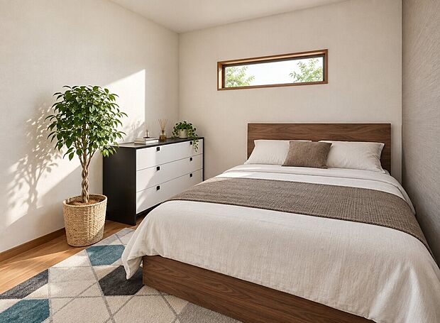 【【イメージパース:洋室6帖】】全居室6帖以上のため、家具を配置してもお部屋にゆとりがあります!(建物価格2010万円・建物面積92.56m2)※こちらはイメージパースのため実際とは異なる場合がございます