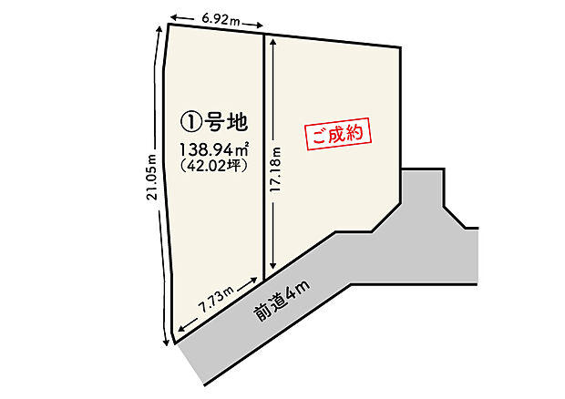 【全2区画分譲地】ラスト1区画。