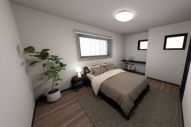 【イメージパース】
■全居室6帖以上＆収納付。8帖の洋室は趣味や勉強スペースとしてもお使いいただけます。