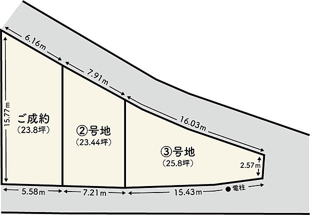 ■落ち着きと利便性を兼ね備えた全3区画分譲地です。二世帯住宅や将来を見据えた土地活用など、ライフスタイルに合わせた柔軟なプランニングが可能です。お気軽にお問い合わせくださいませ。