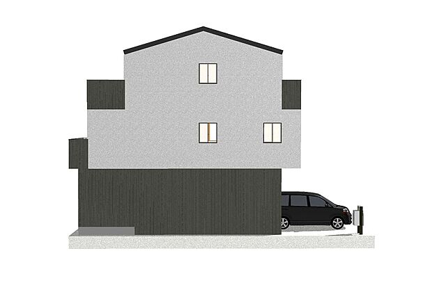 【【完成イメージパース（外観）】】新築参考Bプラン：建物価格1824万円、建物面積97.44ｍ2