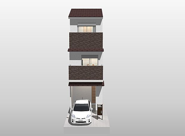 【【外観イメージパース】】■現在建築中のため、掲載の外観は完成予想のイメージパースとなります。実際の建物とは仕様・色味が等が変更となる場合がございます。