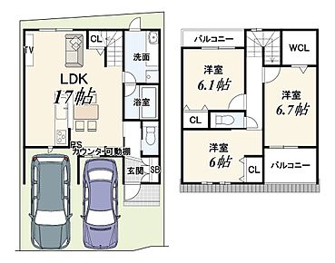 セットバック面積約1.35ｍ2別
1階自動車車庫部分6.75ｍ2含む
法面部13.46ｍ2は有効面積に含む
幅員3.48ｍ～3.54ｍ 