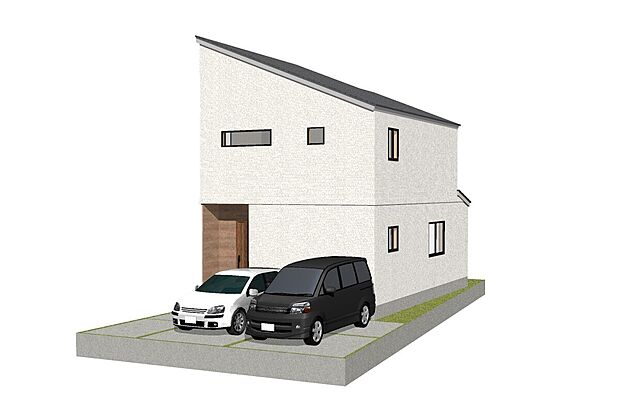 【イメージパース図：外観】＼☆イメージパース掲載中☆／
間取り図を基に作成したイメージパース！
より生活イメージが付きやすいように再現しました