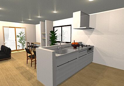 イメージパース図:キッチン