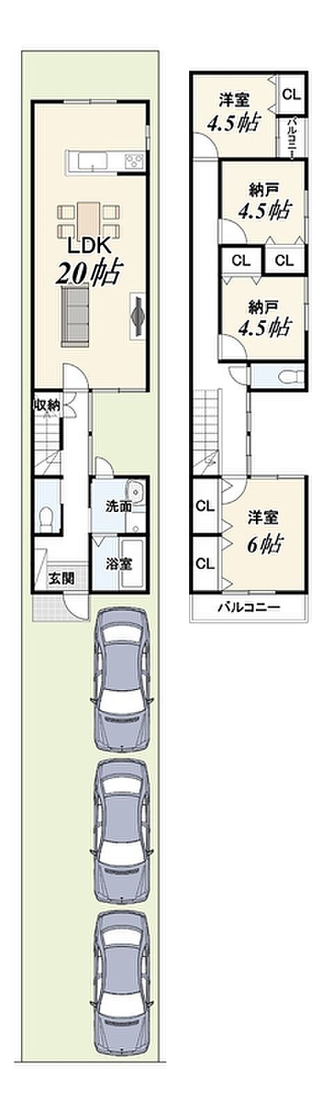 【【新築参考プランB】】建物価格：2199万円
建物面積：102.47ｍ2
※設計監理費用170万円（税込）・外構費用120万円（税込）別途要