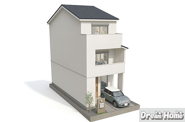 【パース図:外観】現地&モデルハウス見学予約受付中!本日、翌日のご見学はお電話がスムーズです