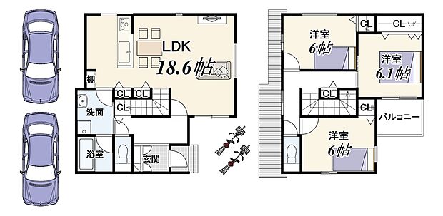 【2号地:新築参考プラン】