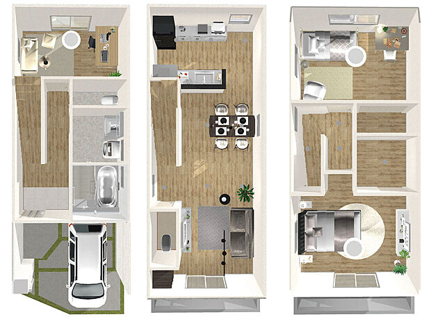 【【新築参考プラン：イメージパース】】パース図を使って家具を配置した際の間取りをご説明します！家具を置いたらどうなるんだろう？と不安な気持ちも解消しましょう！