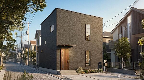 太陽光パネルと蓄電池を搭載した、家計と環境に優しいスマートな2階建て住宅です。 ・駐車スペースもしっかり確保。