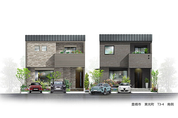 T-3、T-4／明るい陽光に包まれる南向きの住まい。暮らしやすい4LDKの間取りには、住み良さや快適さをとことん詰め込みました。豊かな暮らしを紡ぐ高性能な住まいは、永きに渡って家族の幸せを叶えます。