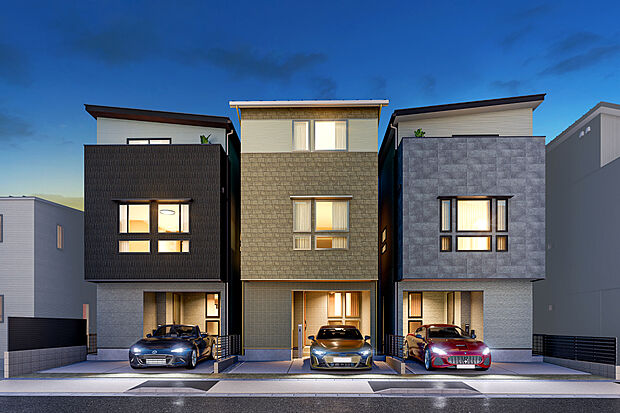 T-1、T-2、T-3／こだわり抜いた設備・仕様で快適＆高性能な3階建ての住まい。住宅仕様はもちろん、充実の住環境で快適な暮らしが続きます。小中学校や公園が近く、子育て環境もバッチリ！