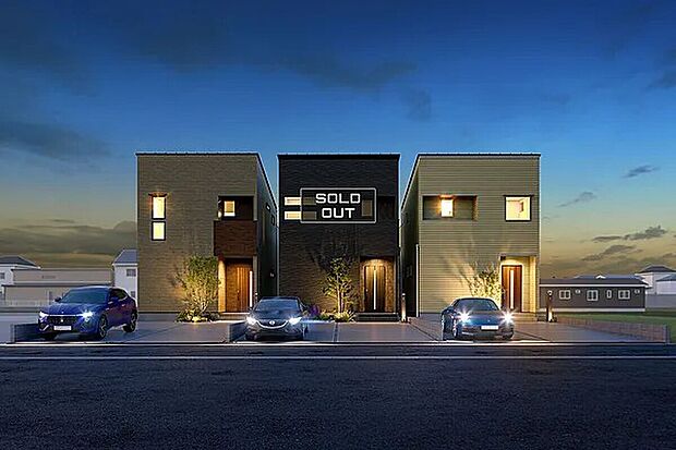 T-3、T-4(ご成約済み)、T-5完成予想図/小学校が近く、スーパーやコンビニ、病院など暮らしに欠かせない施設も充実な安心の住環境。これからの暮らしに安らぎをもたらし、笑顔溢れる日々が叶います。