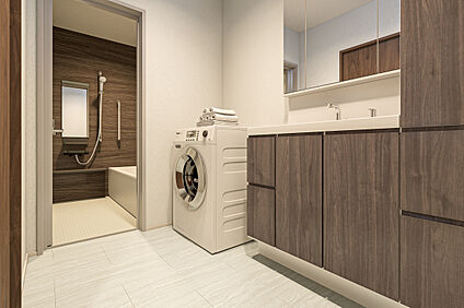 T4棟 内観パース (洗面所)