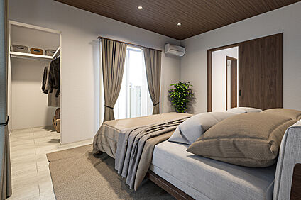 T4棟 内観パース (主寝室)