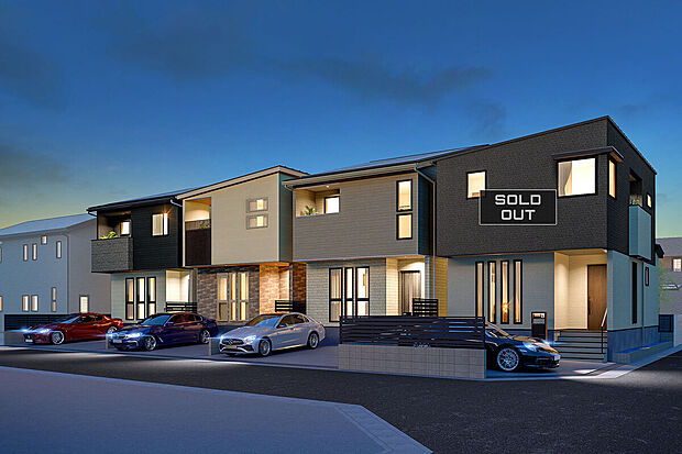 【外観完成予想図】T-1、T-2、T-3、T-4(ご成約済み)/外観完成予想図