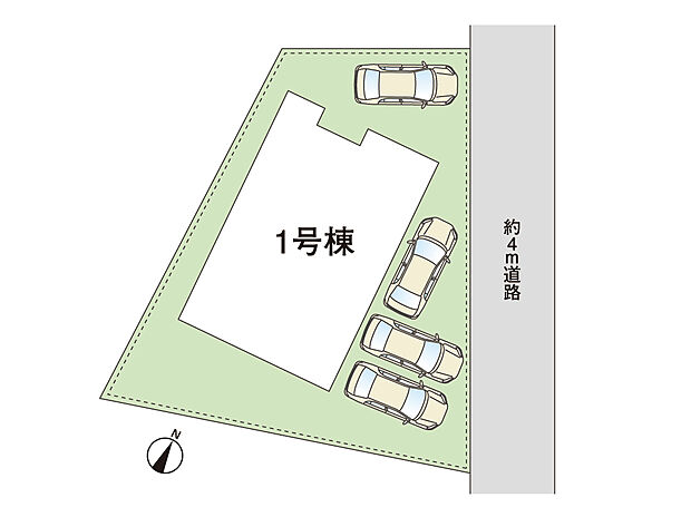 区画図　敷地面積68坪！