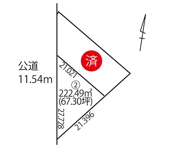 【全体区画図】
間口が広く、ゆとりある敷地面積が魅力の全2区画です。