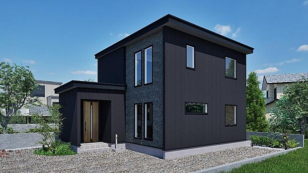 【2号棟 完成予想図】
日々の家事や家族の移動をスムーズに行える、LDKを中心に続き間や洗面へと快適につながる設計となっております。