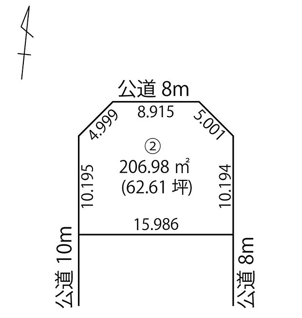 2号地は3方角地につき風通しが良く開放感がございます。