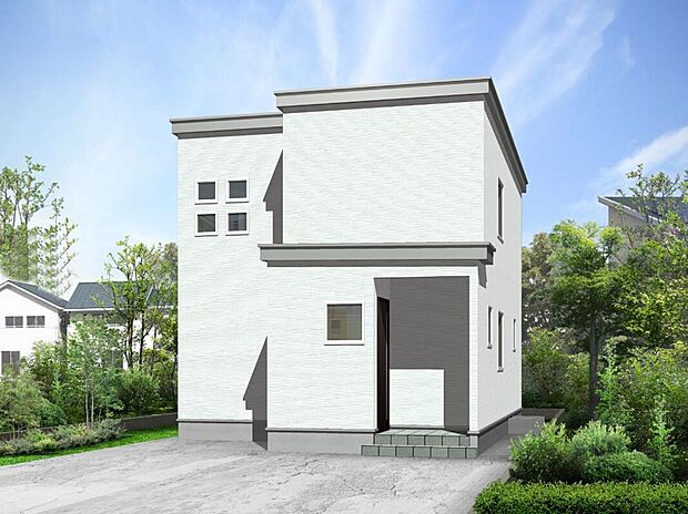 【外観　施工例】【建築プラン例】
建物面積：106.01m2
建物価格：2123万円(税込)
※杭工事、分水工事、諸費用別途
※設計プランの参考一例であって、当該プランの採用可否は任意です。